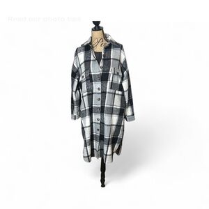 Plaid shacket - Black and White